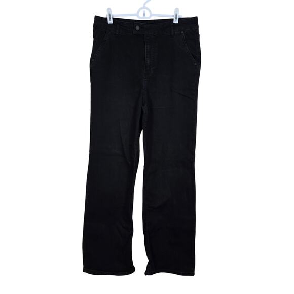 Women's OAT New York Black Denim Wide Leg High Waist Jeans | Size 10/30 - Picture 1 of 8